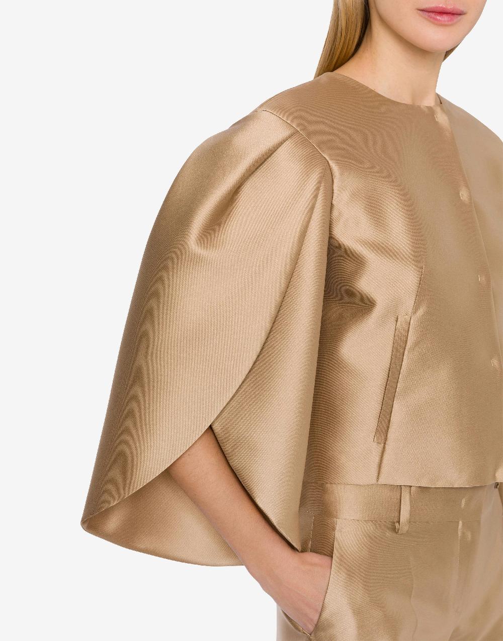 Alberta Ferretti Giacca corta in mikado con maniche tulipano I Più Venduti