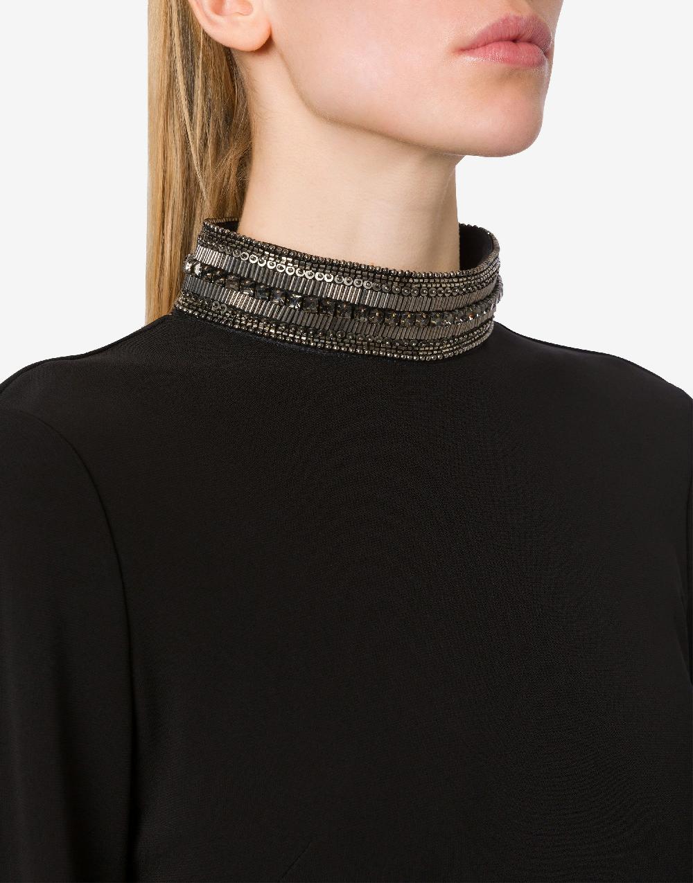 Alberta Ferretti Abito lungo in organzino con ricamo Promozione