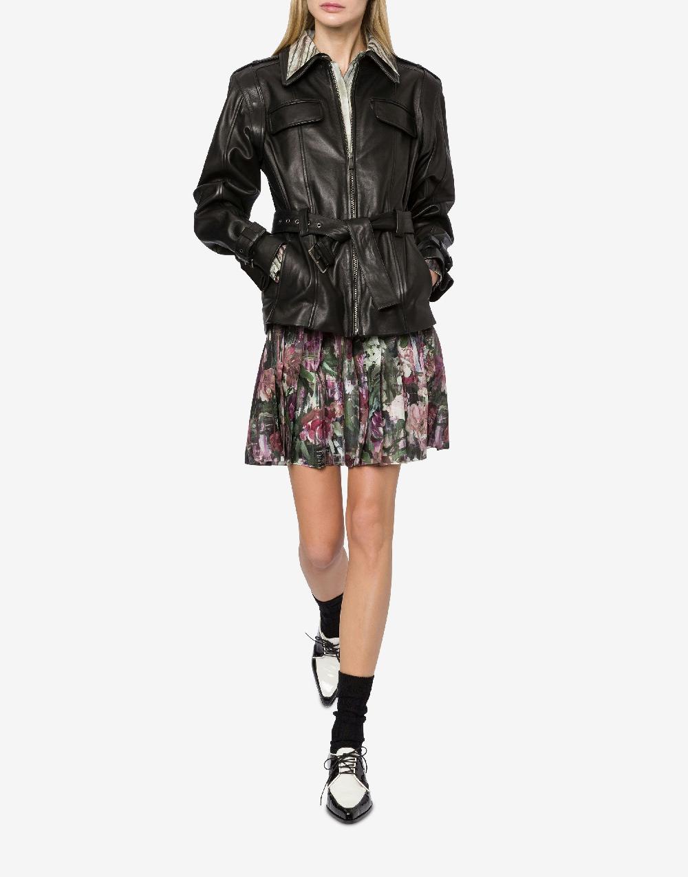 Alberta Ferretti Giacca biker in nappa glossy Acquista Ora