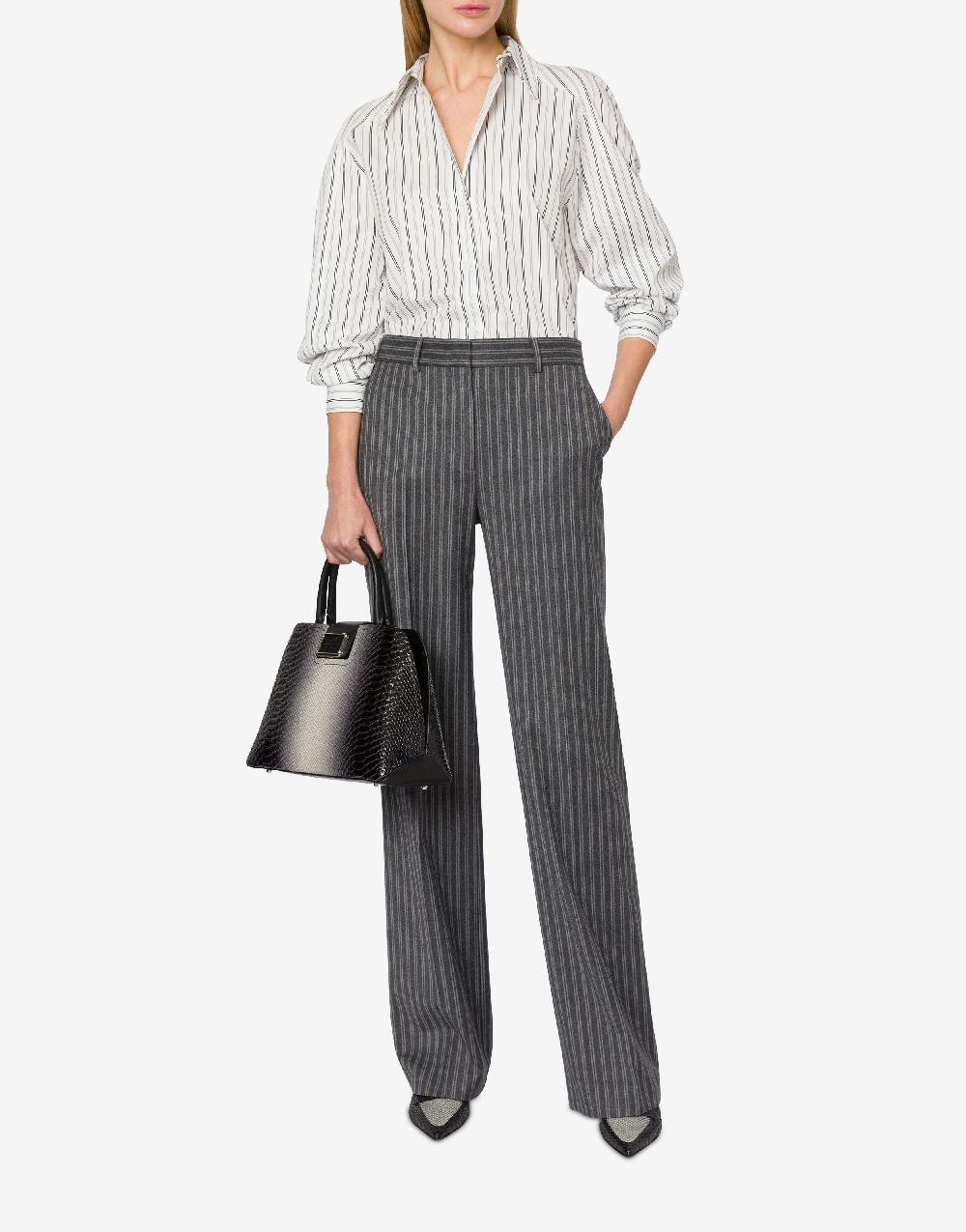 Alberta Ferretti Camicia oversize in drill rigato Presa