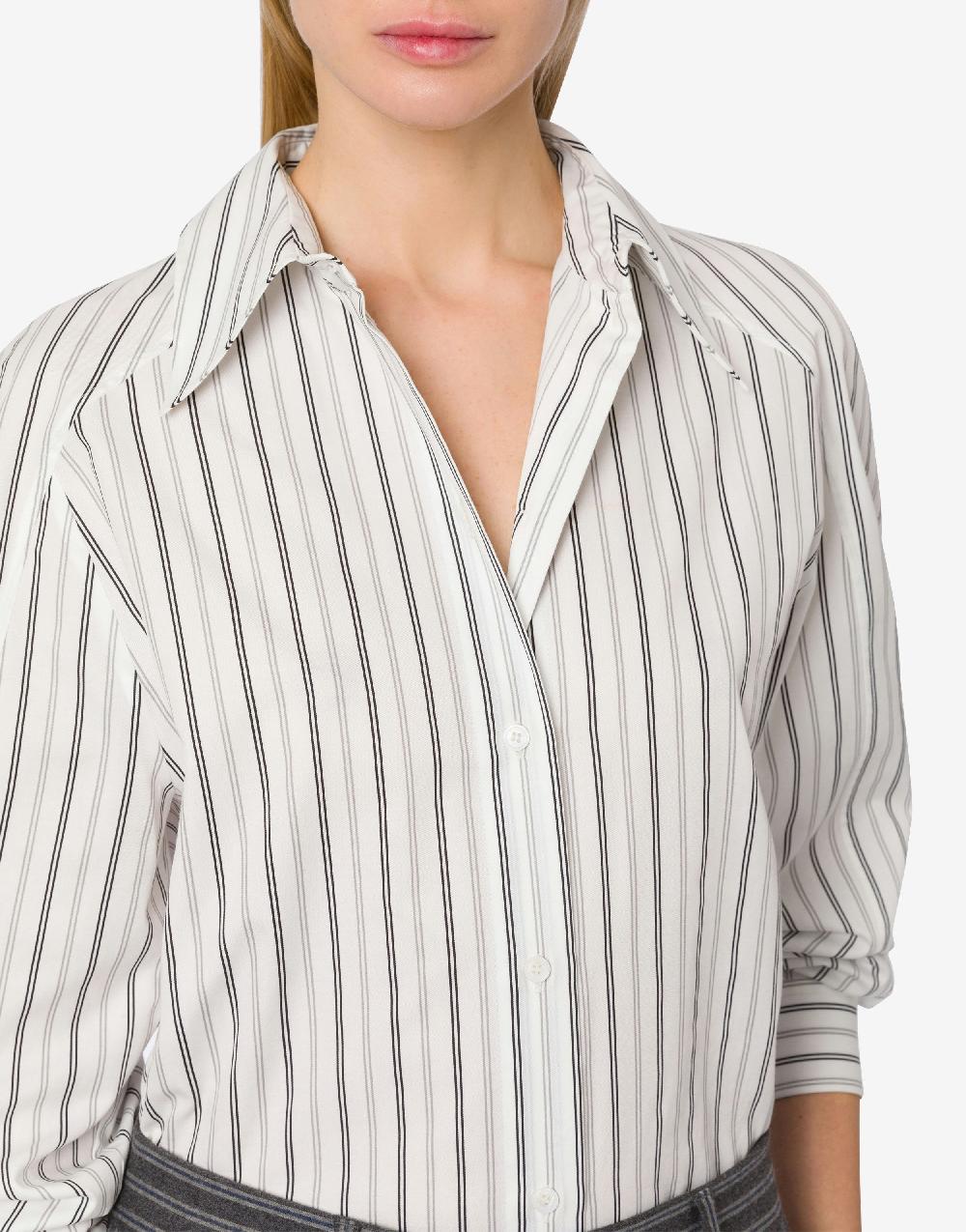 Alberta Ferretti Camicia oversize in drill rigato Presa