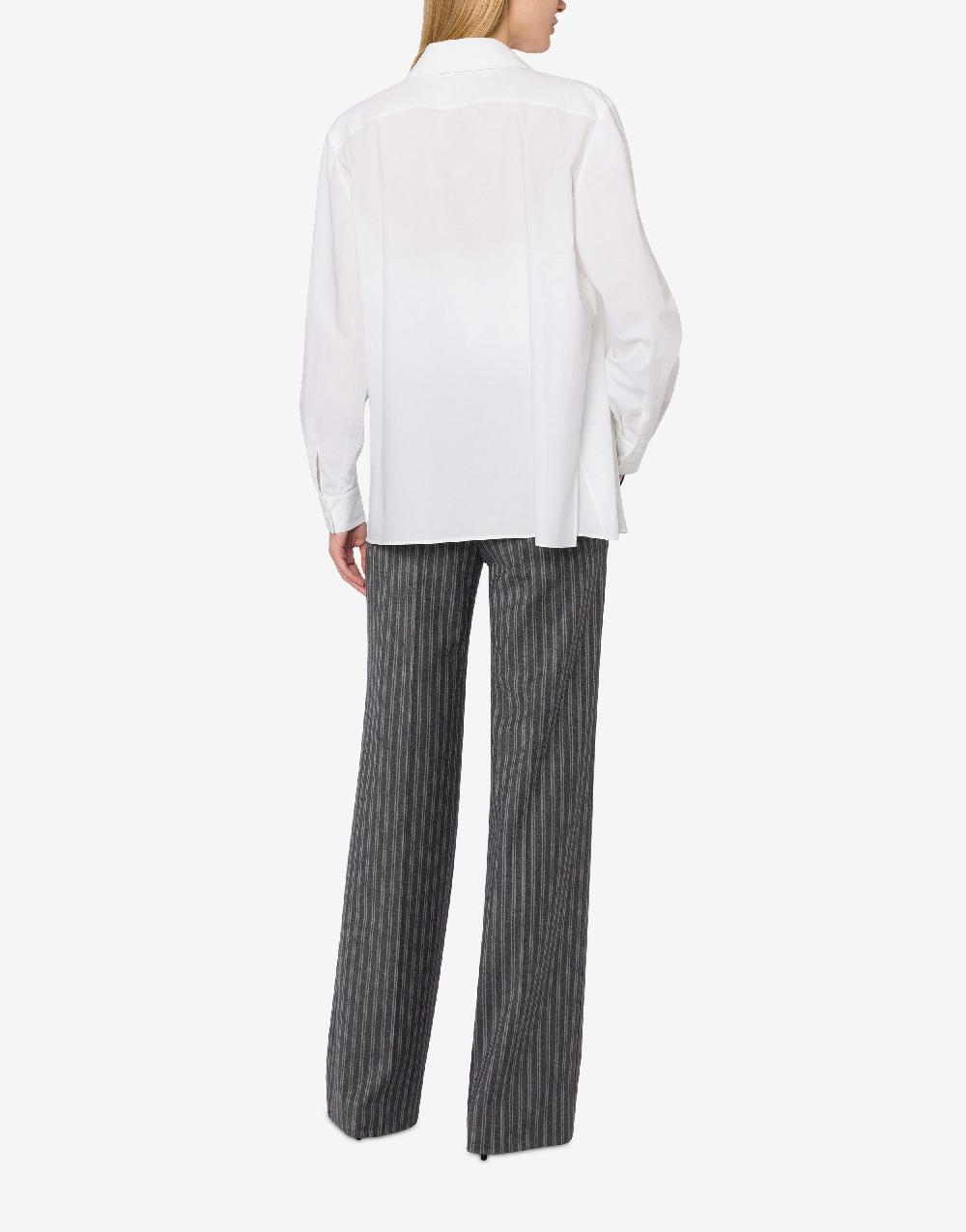 Alberta Ferretti Camicia in popeline stretch con gilet Sconto
