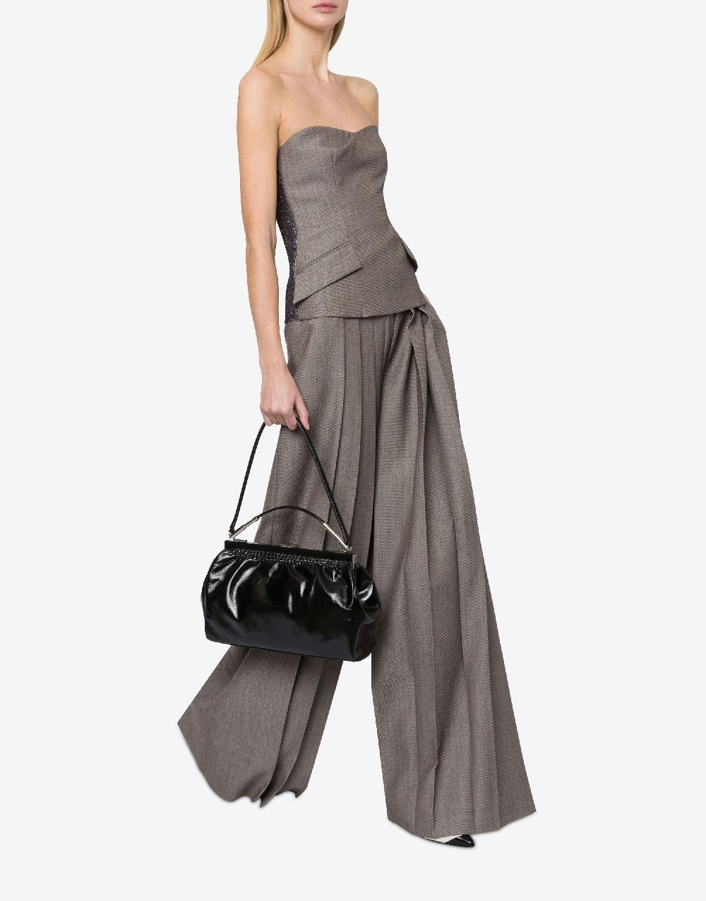 Alberta Ferretti Top bustier in tweed di lana Online