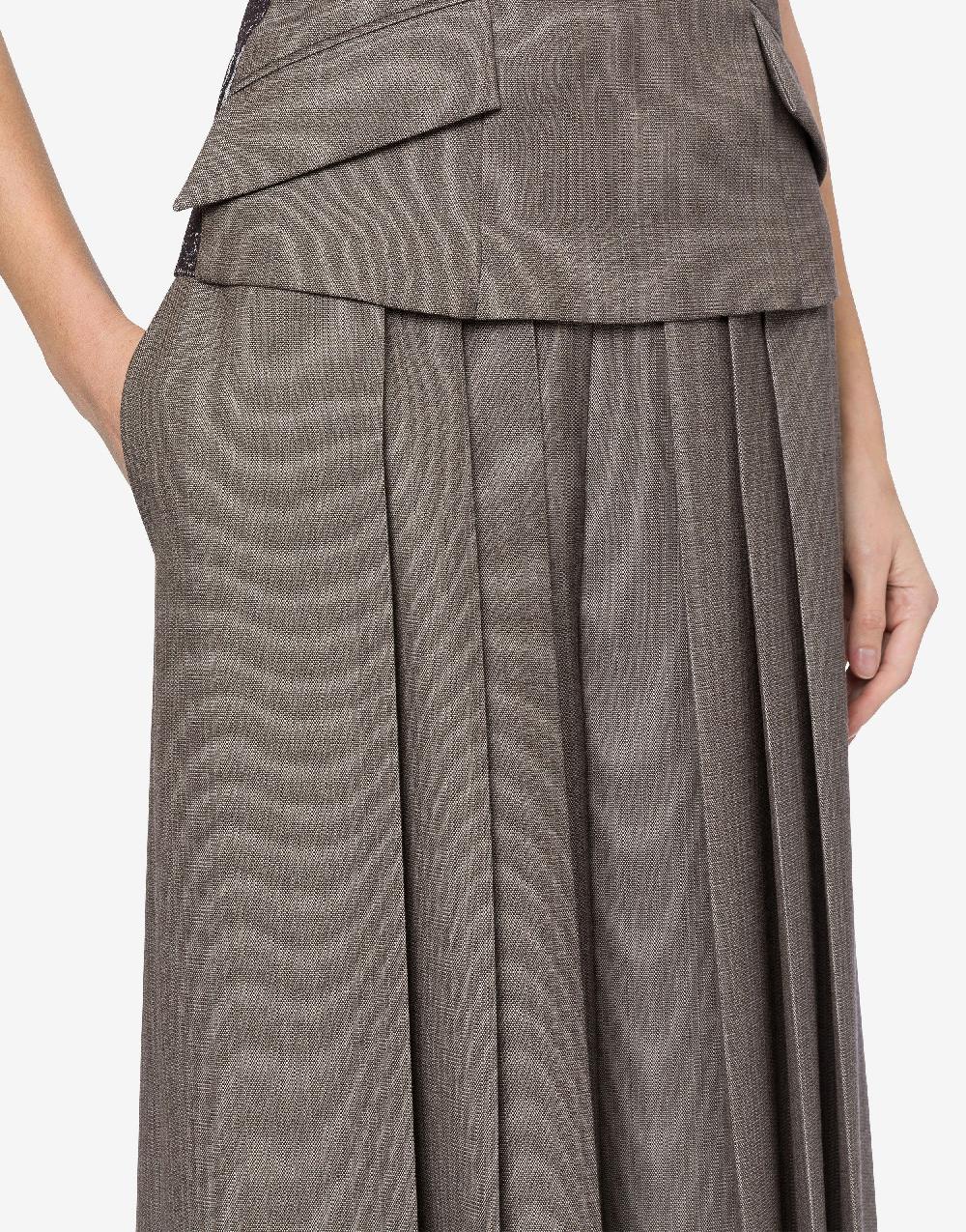 Alberta Ferretti Pantalone in tweed di lana con pieghe Outlet