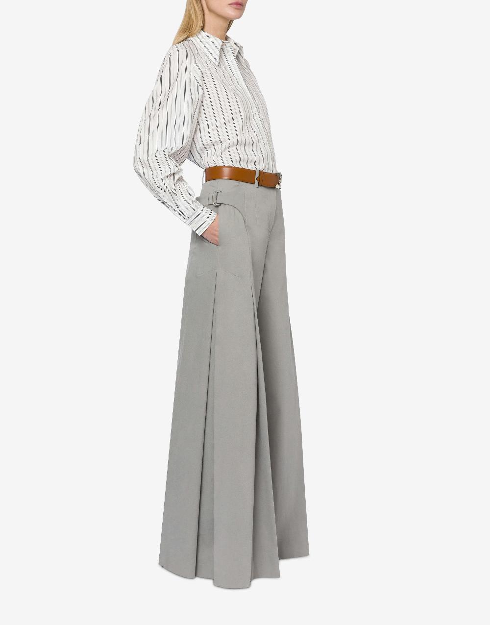 Alberta Ferretti Pantalone oversize in gabardina di cotone stretch I Più Venduti