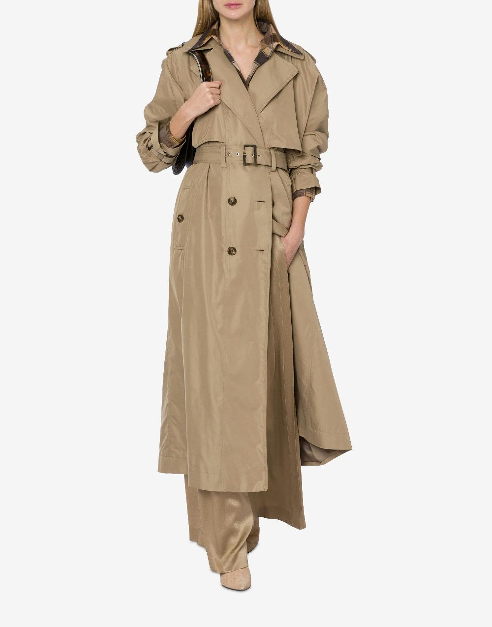 Alberta Ferretti Trench in tessuto tecnico water resistant Vendite Flash
