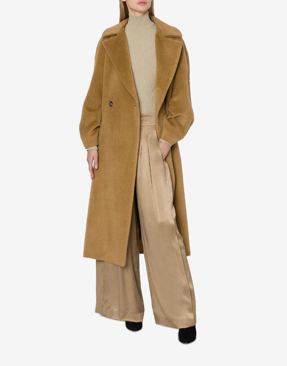 Alberta Ferretti Cappotto in alpaca con fusciacca Nuova