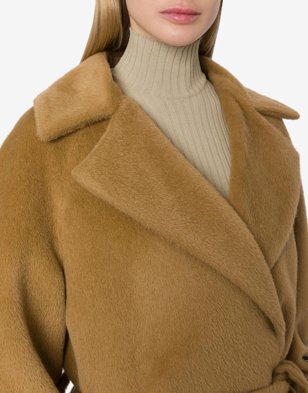Alberta Ferretti Cappotto in alpaca con fusciacca Nuova