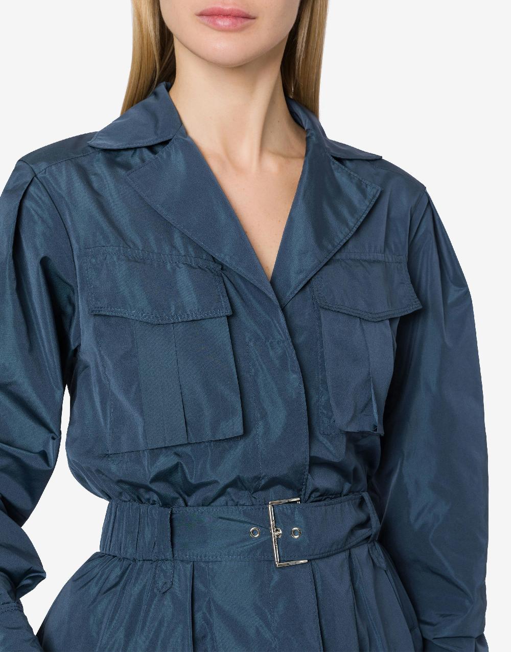 Alberta Ferretti Abito lungo in taffetas con cintura Moda