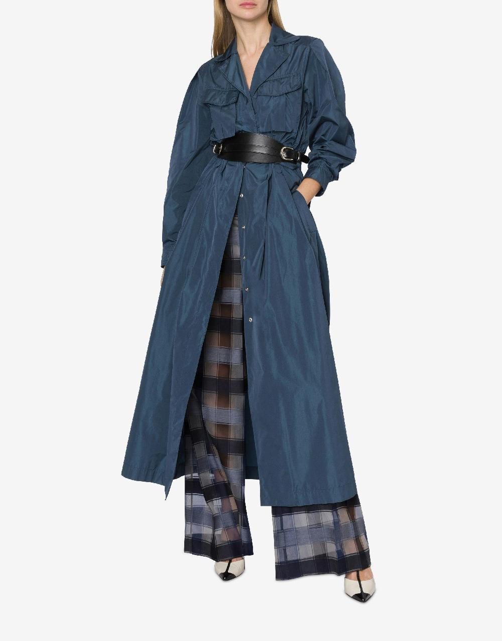 Alberta Ferretti Pantalone a palazzo in organza check lana seta Italy