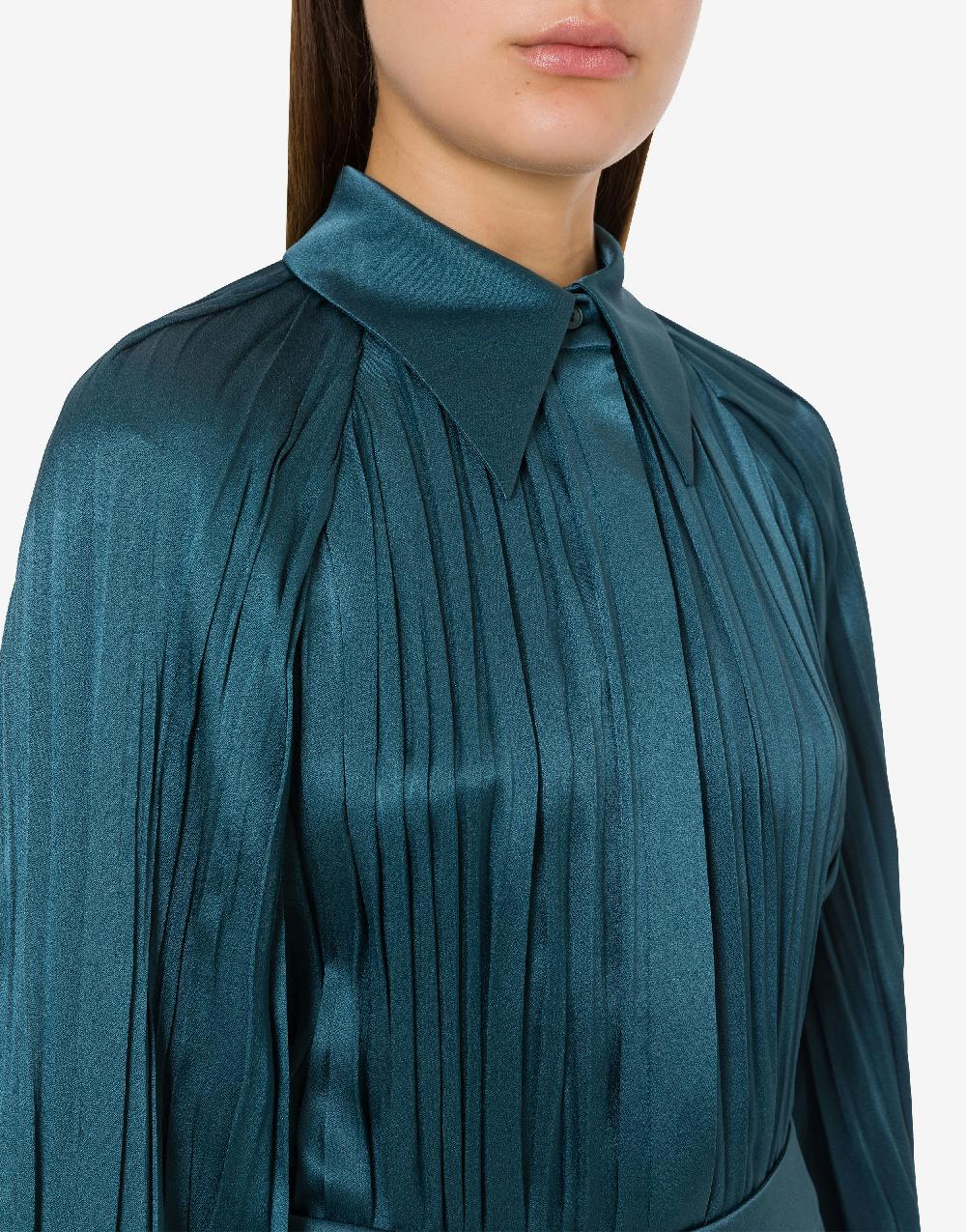 Alberta Ferretti Camicia in raso plissé 2025