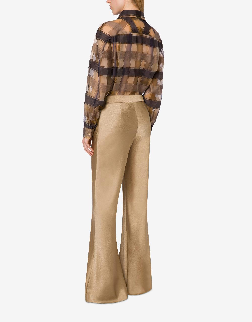 Alberta Ferretti Pantalone flare in raso Promozione