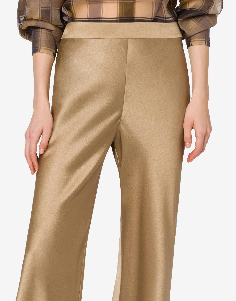 Alberta Ferretti Pantalone flare in raso Promozione