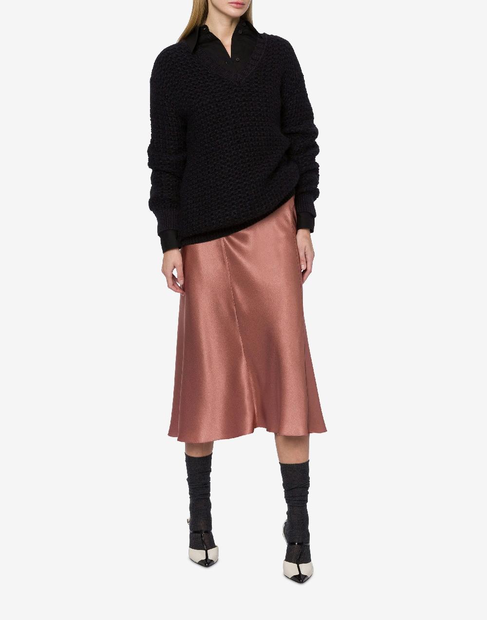 Alberta Ferretti Gonna longuette in raso Qualità Garantita