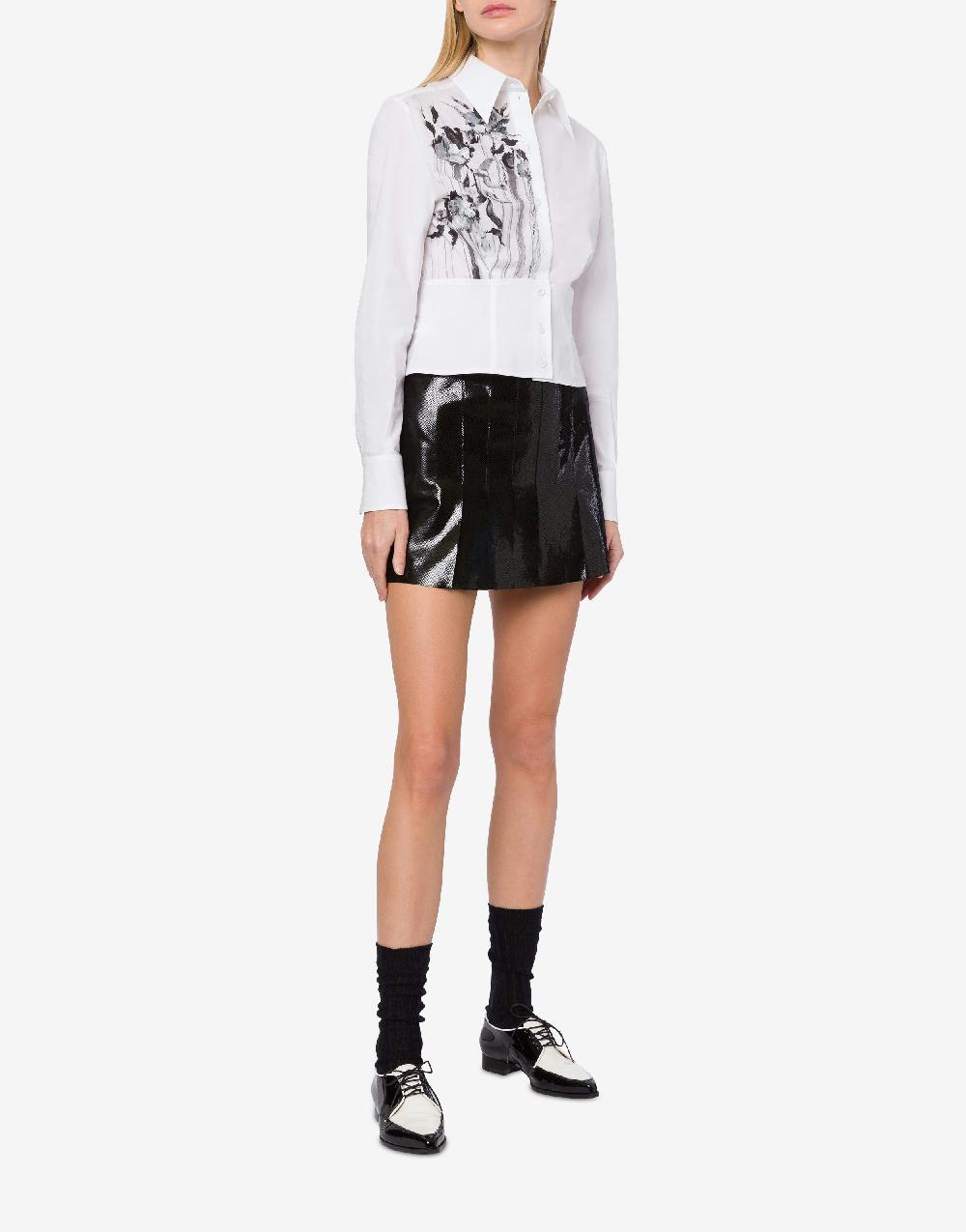 Alberta Ferretti Minigonna in suede con stampa Snake Promozione Limitata