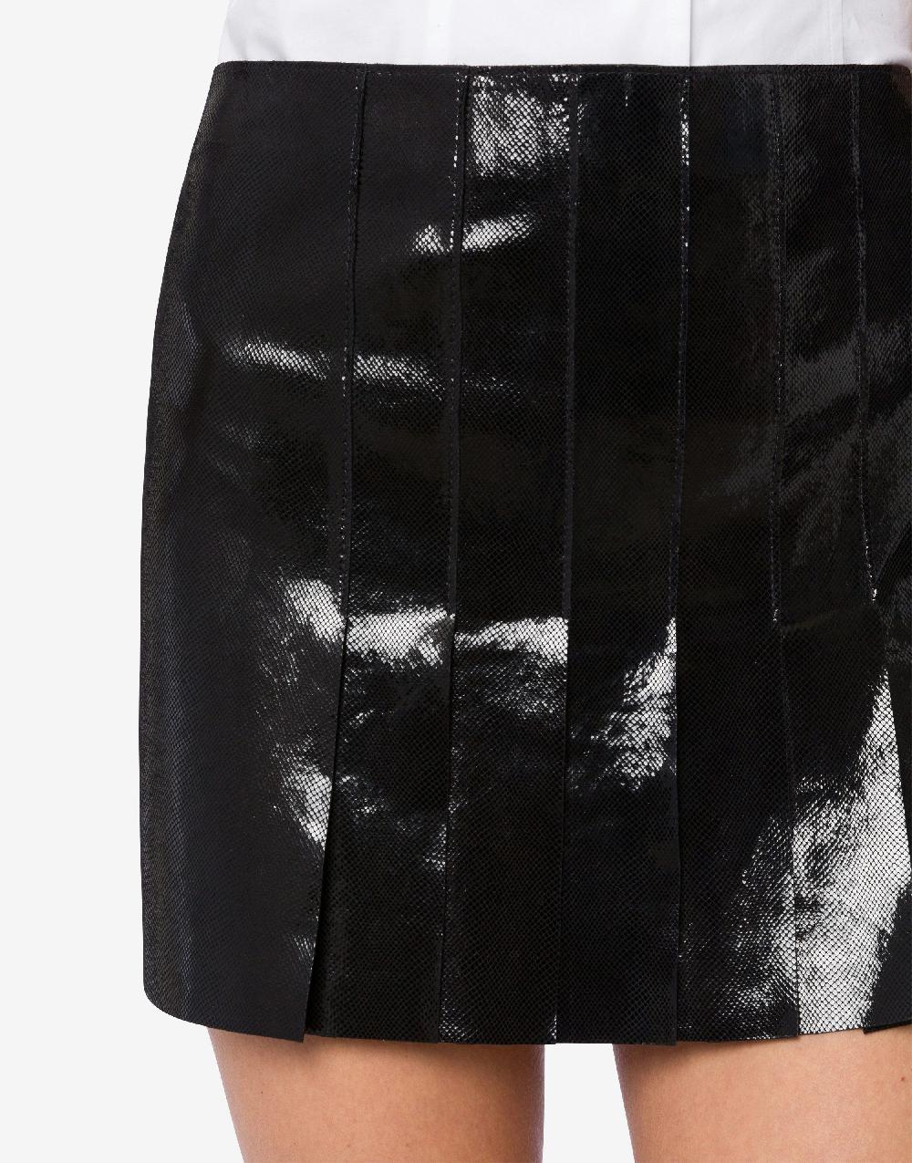 Alberta Ferretti Minigonna in suede con stampa Snake Promozione Limitata