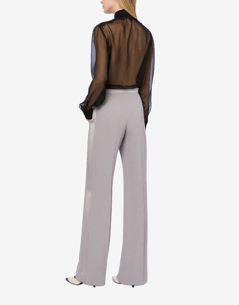 Alberta Ferretti Camicia in chiffon organico con pizzo Fino Al -60%