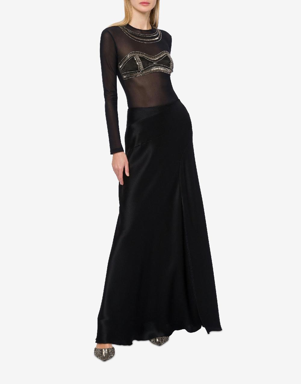 Alberta Ferretti Gonna lunga in raso Shopping Online