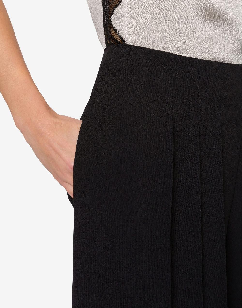 Alberta Ferretti Pantalone in enver satin con pieghe Presa