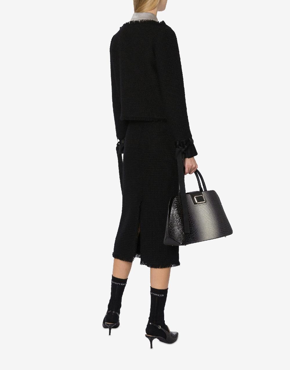 Alberta Ferretti Giacca in stuoia di lana Offerta