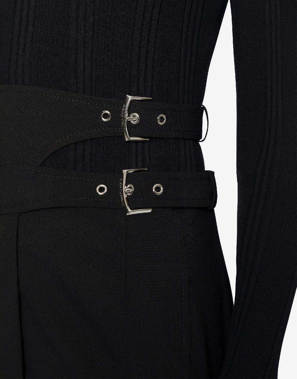 Alberta Ferretti Gonna midi in tela di lana stretch Outlet