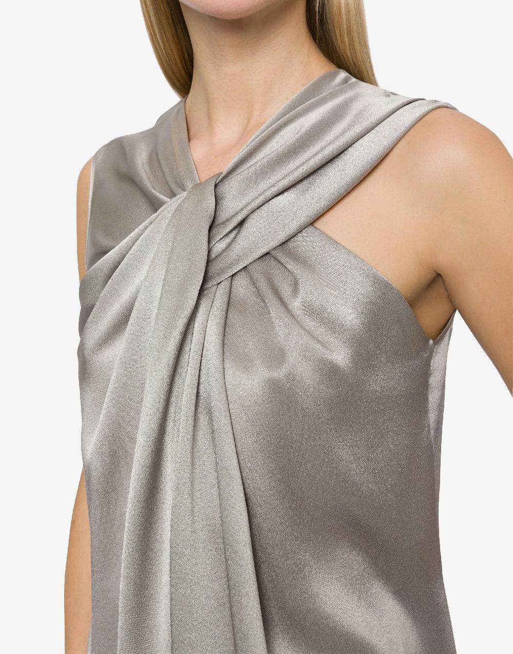 Alberta Ferretti Top senza maniche in raso Saldi