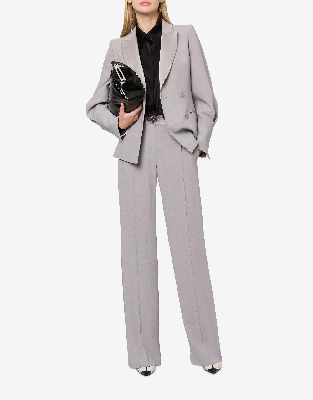 Alberta Ferretti Pantalone a vita bassa in enver satin Vendite Flash