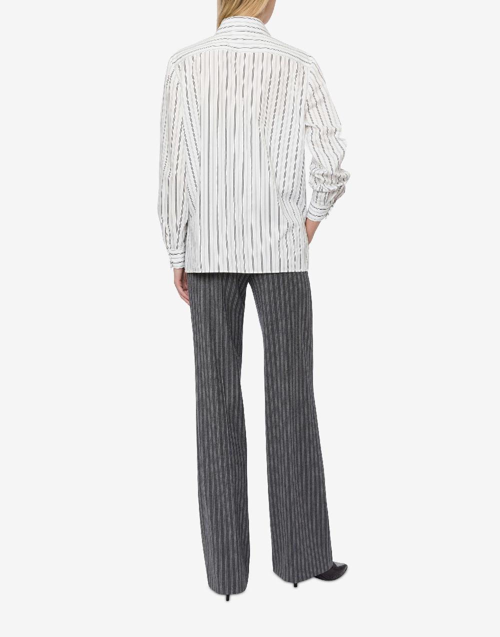 Alberta Ferretti Camicia in drill rigato con gilet Negozio