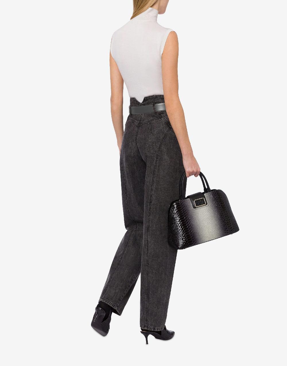 Alberta Ferretti Top a collo alto in lana e seta Nuova