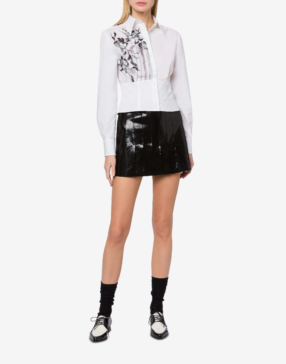 Alberta Ferretti Camicia in popeline stretch Dripping Roses Moda