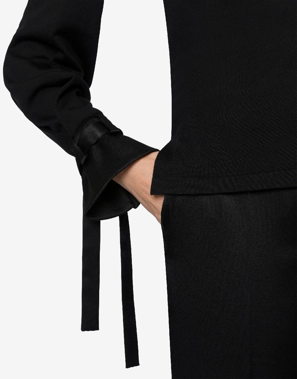 Alberta Ferretti Maglia in lana con nastri in raso Limitato a 3 giorni