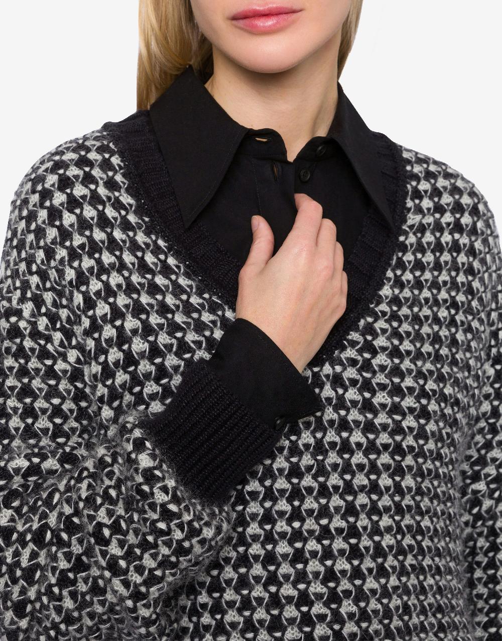 Alberta Ferretti Maglione oversize in misto mohair Promozione Limitata