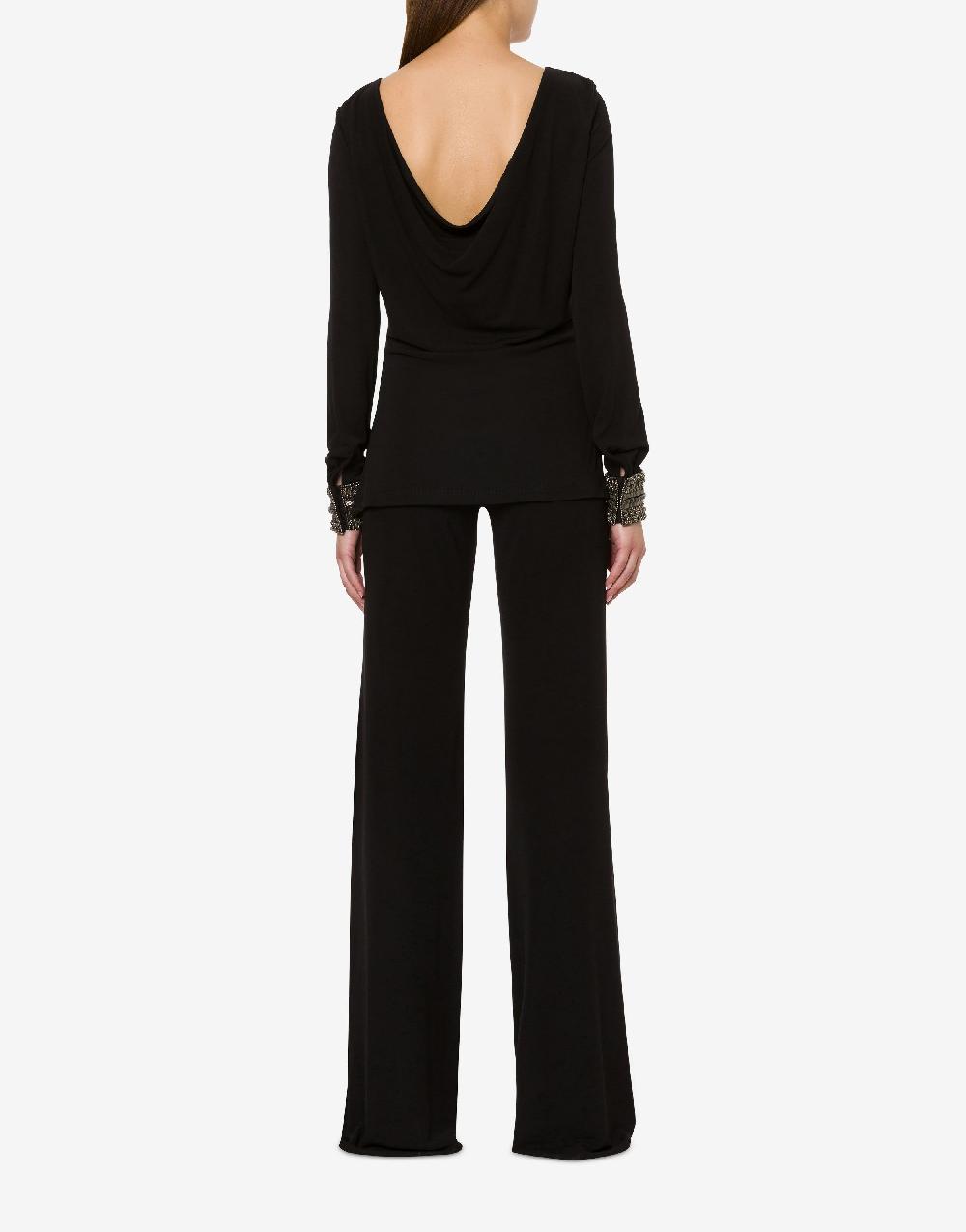 Alberta Ferretti Blusa in organzino con polsini ricamati Shopping Online