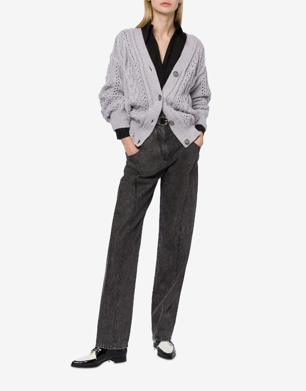 Alberta Ferretti Cardigan oversize in lana Sottocosto