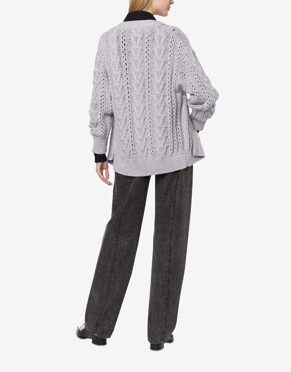 Alberta Ferretti Cardigan oversize in lana Sottocosto