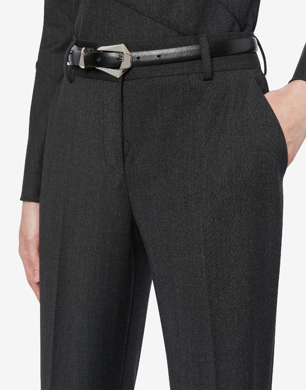 Alberta Ferretti Pantalone in twill di lana stretch Sconto