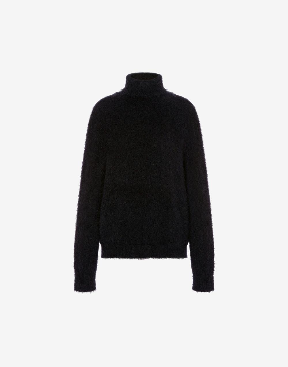 Alberta Ferretti Maglione con collo alto in mohair superkid