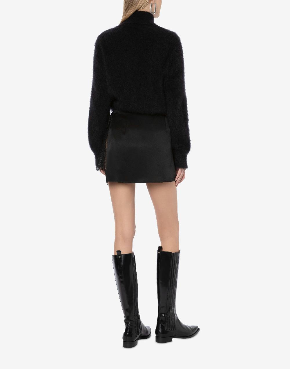 Alberta Ferretti Maglione con collo alto in mohair superkid Offerta