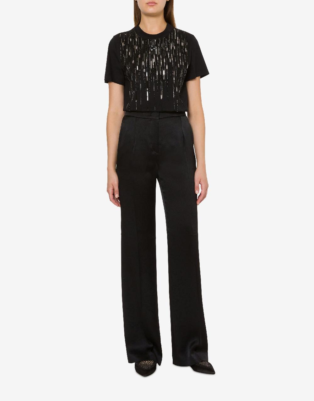 Alberta Ferretti T-shirt con perline e paillettes degradé Economico