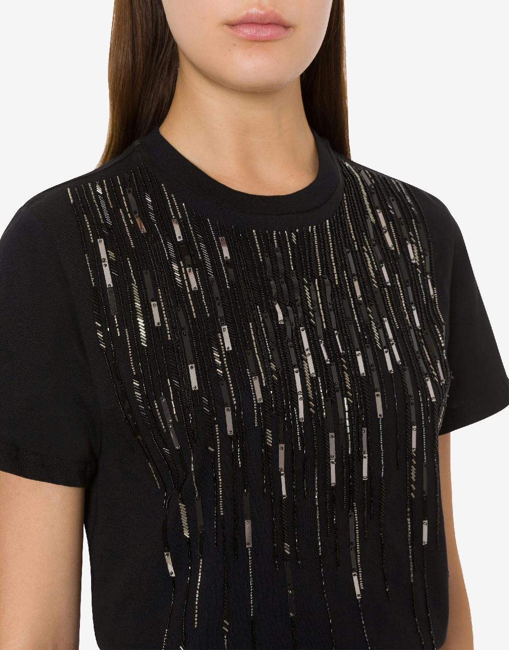 Alberta Ferretti T-shirt con perline e paillettes degradé Economico