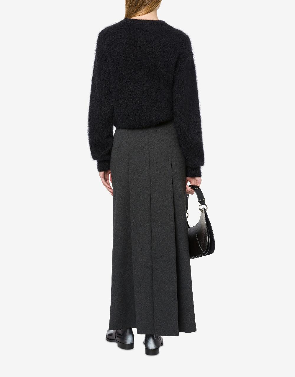 Alberta Ferretti Maglione in mohair superkid con logo Outlet