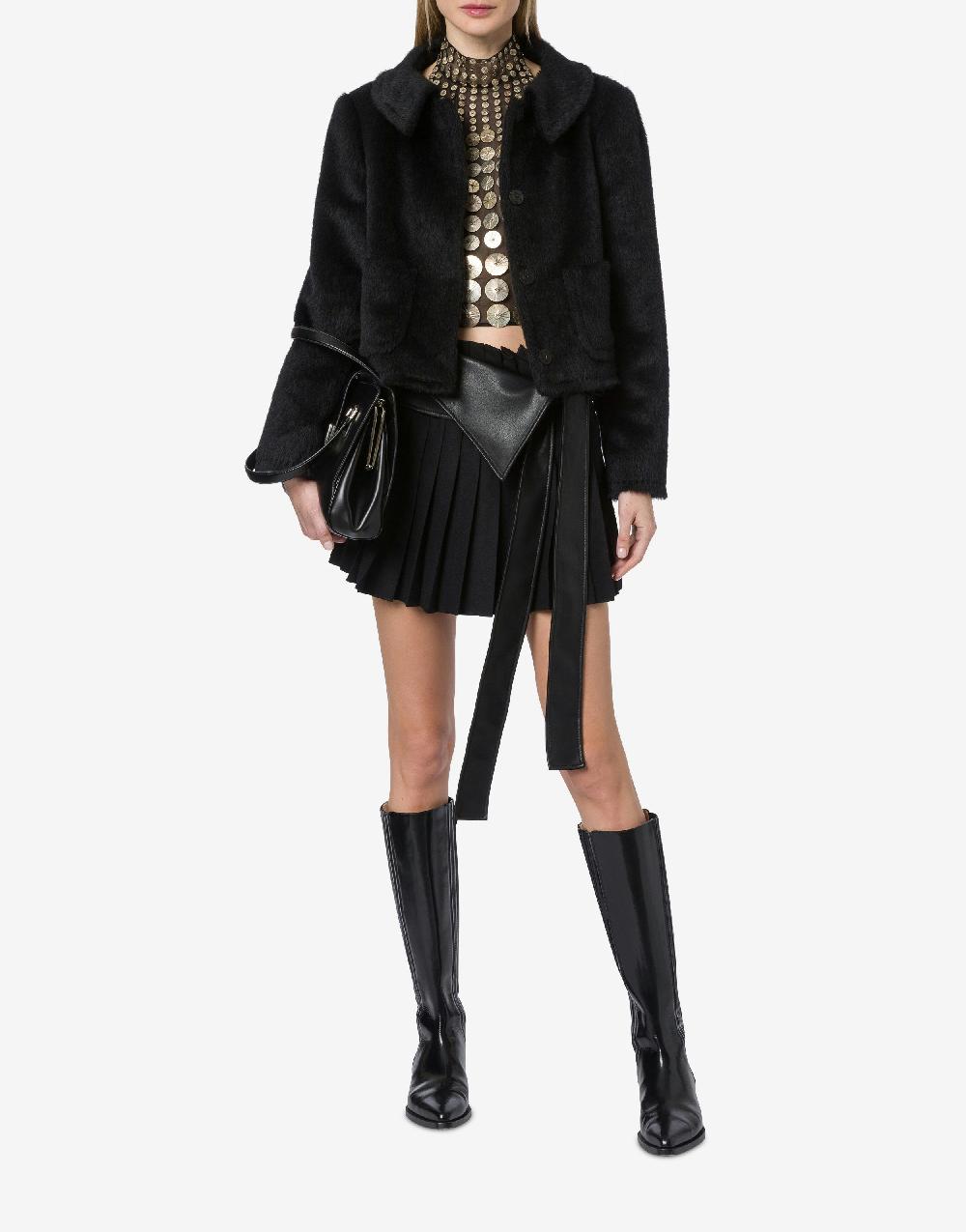 Alberta Ferretti Giacca corta in alpaca Offerte