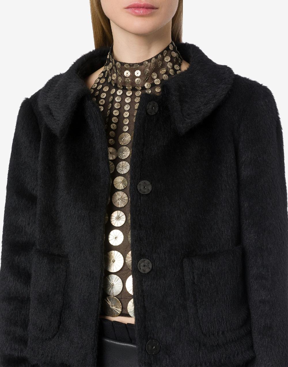 Alberta Ferretti Giacca corta in alpaca Offerte