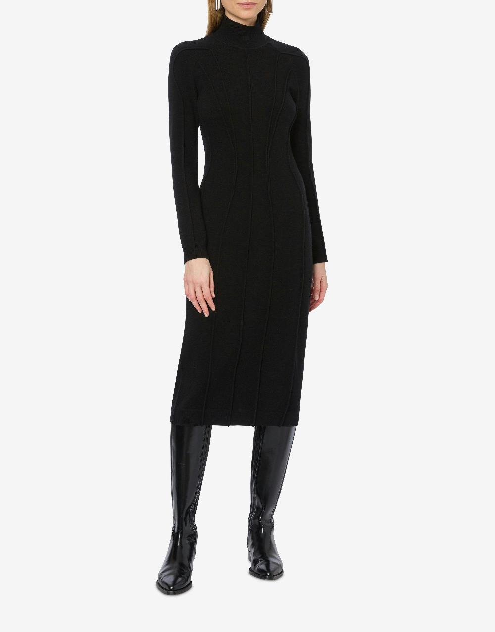 Alberta Ferretti Abito longuette in lana e cashmere Vendita Economica