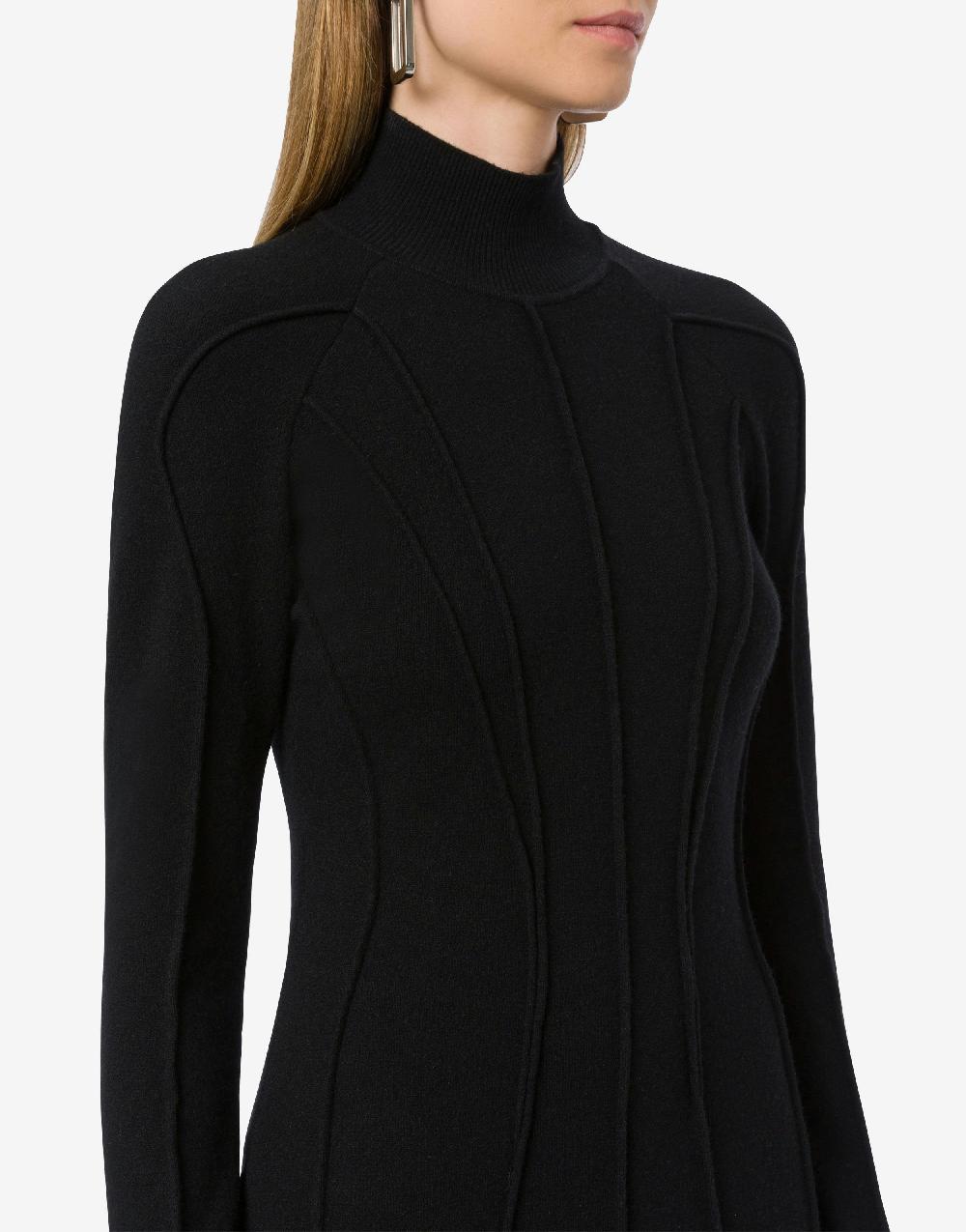Alberta Ferretti Abito longuette in lana e cashmere Vendita Economica