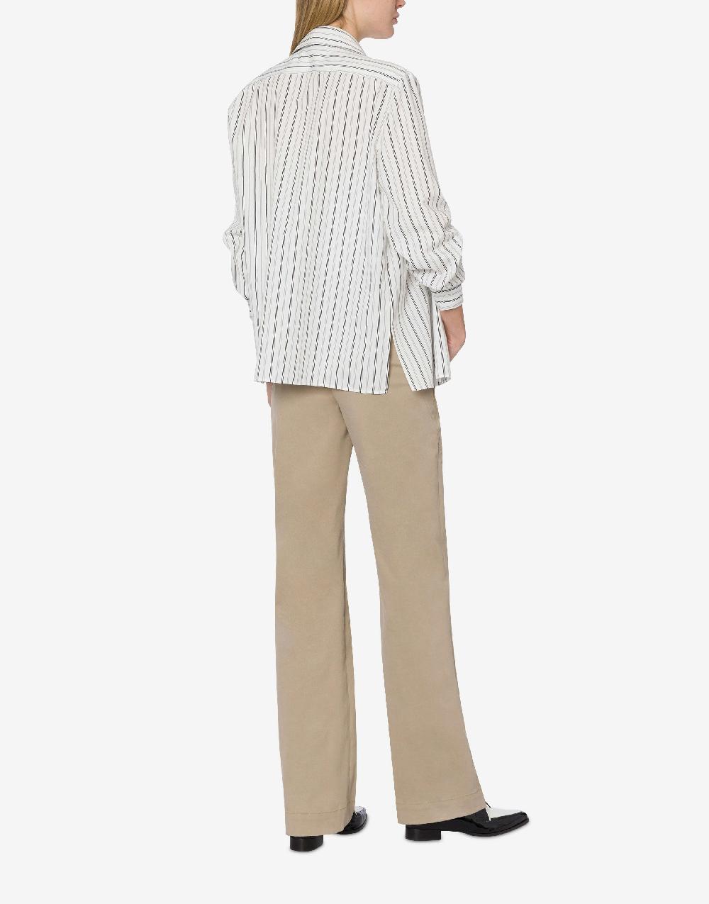 Alberta Ferretti Pantalone in gabardina di cotone stretch Negozio