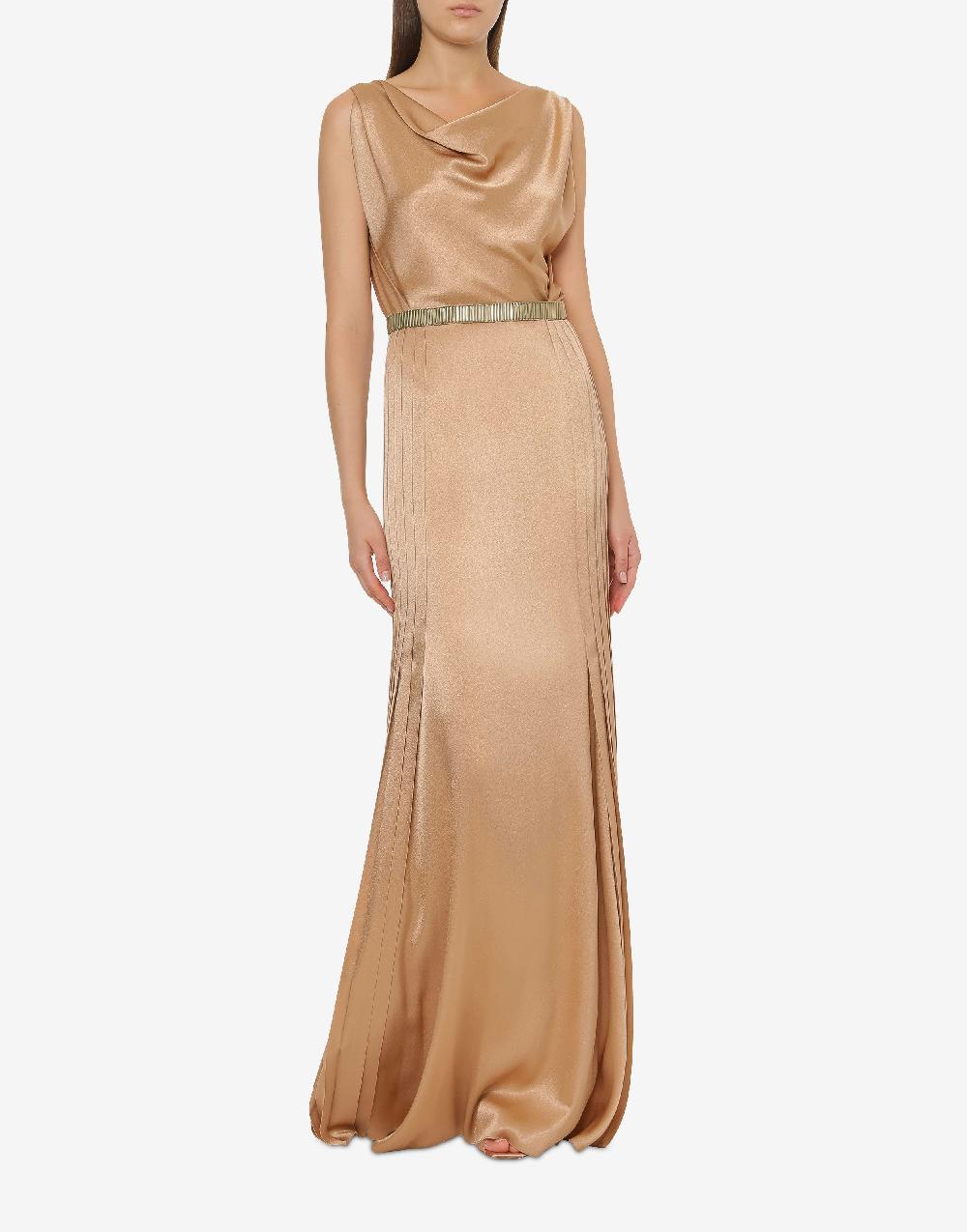Alberta Ferretti Abito in raso con plissé Cocktail 2025