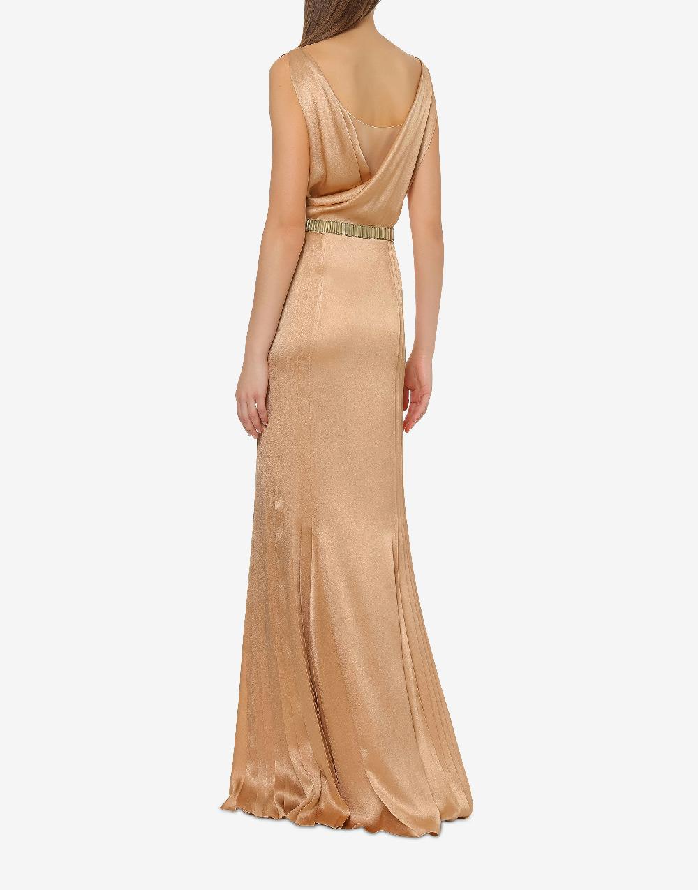 Alberta Ferretti Abito in raso con plissé Cocktail 2025