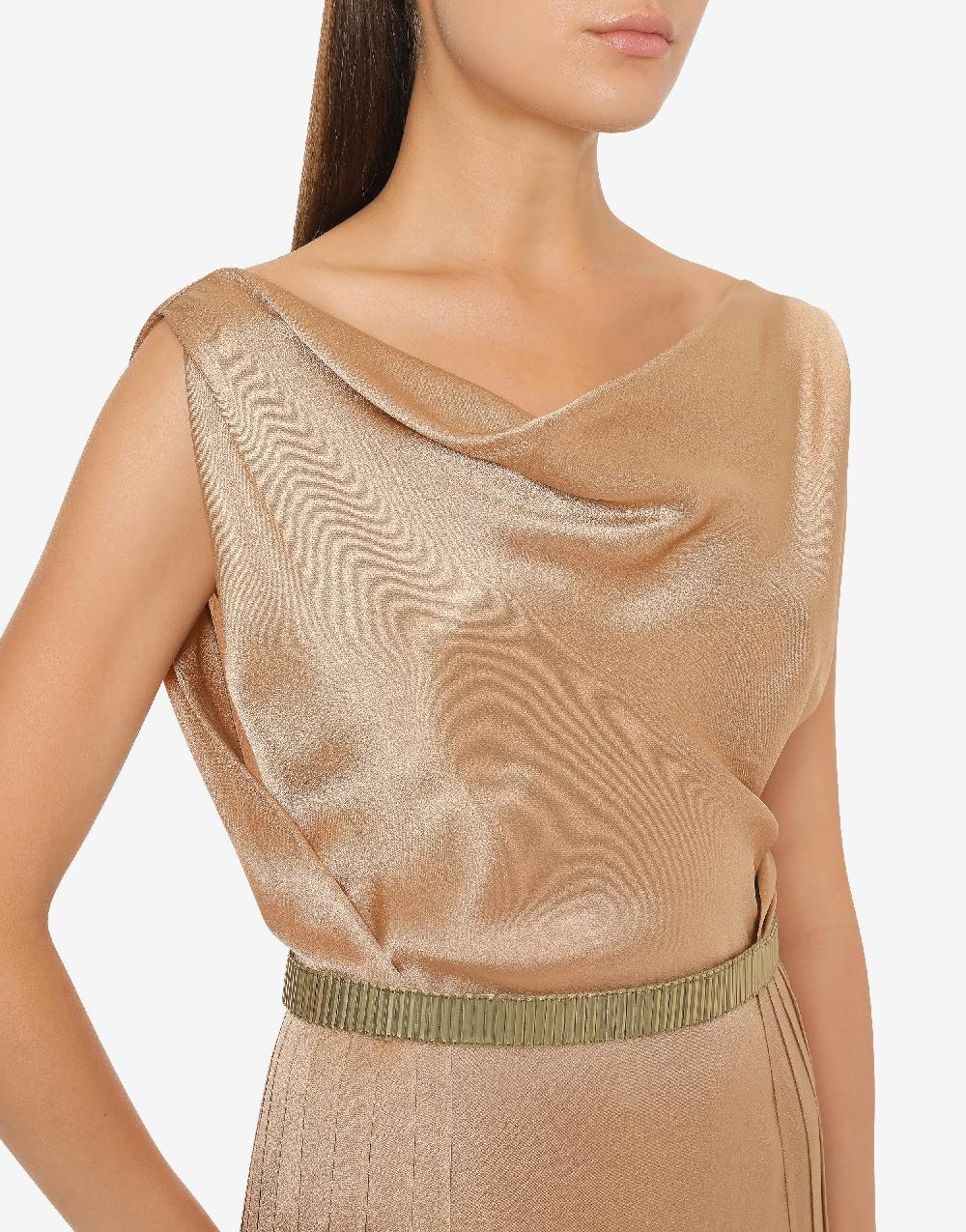 Alberta Ferretti Abito in raso con plissé Cocktail 2025