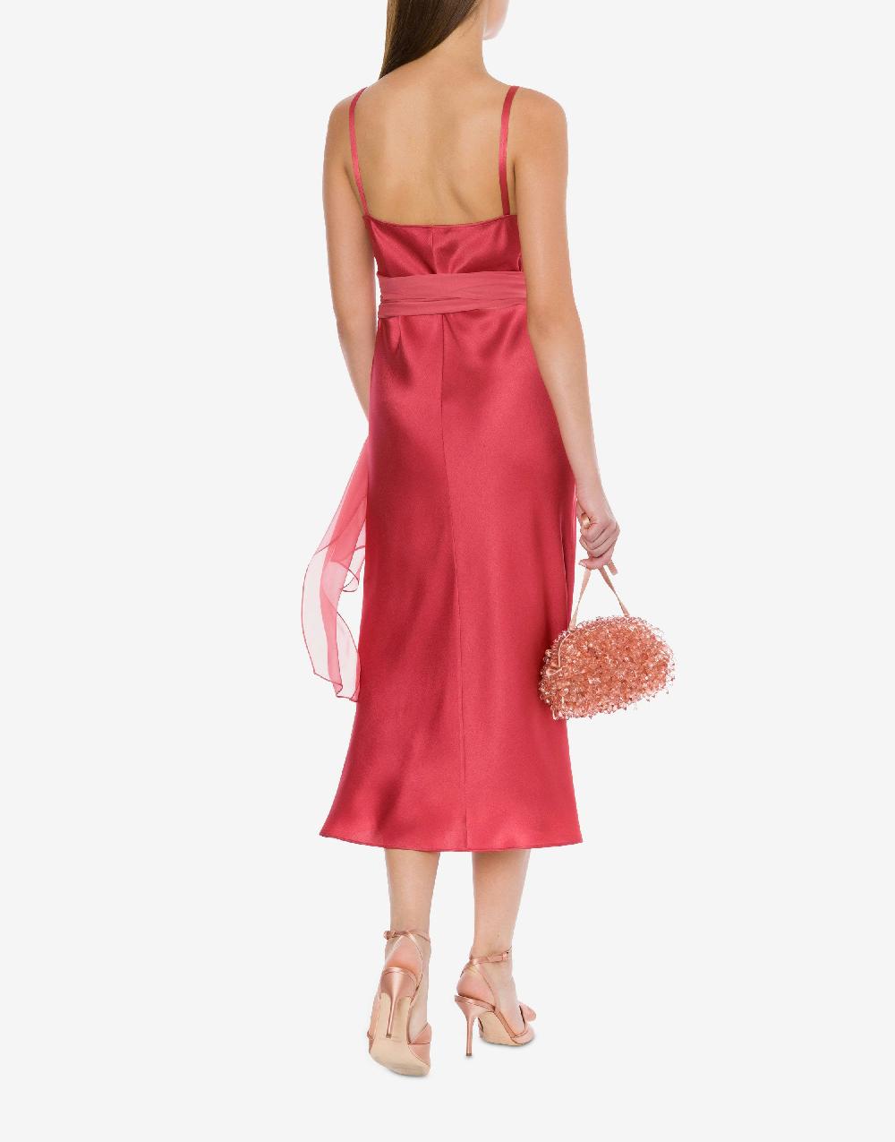 Alberta Ferretti Abito longuette in raso Nuovo